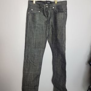 28 APC Gray Straight Leg Denim Jeans